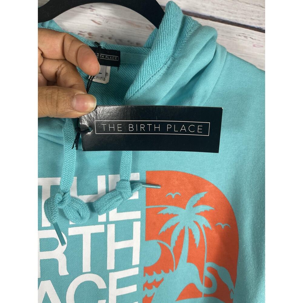 The Birth Place Hoodie Sweatpants Set Mens Large Blue White 24/7 365 Florida USA - Picture 5 of 12
